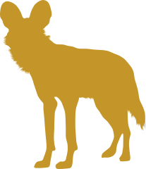 Wildehond wild dog mark, antique brass